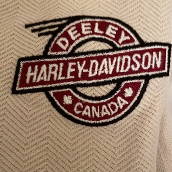 Harley Davidson mens cream and blue short sleeve polo. Size xxl. 100 % cotton - Picture 2 of 10